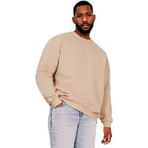Casual Classics Mens Ringspun Cotton Oversized Sweatshirt / Sand